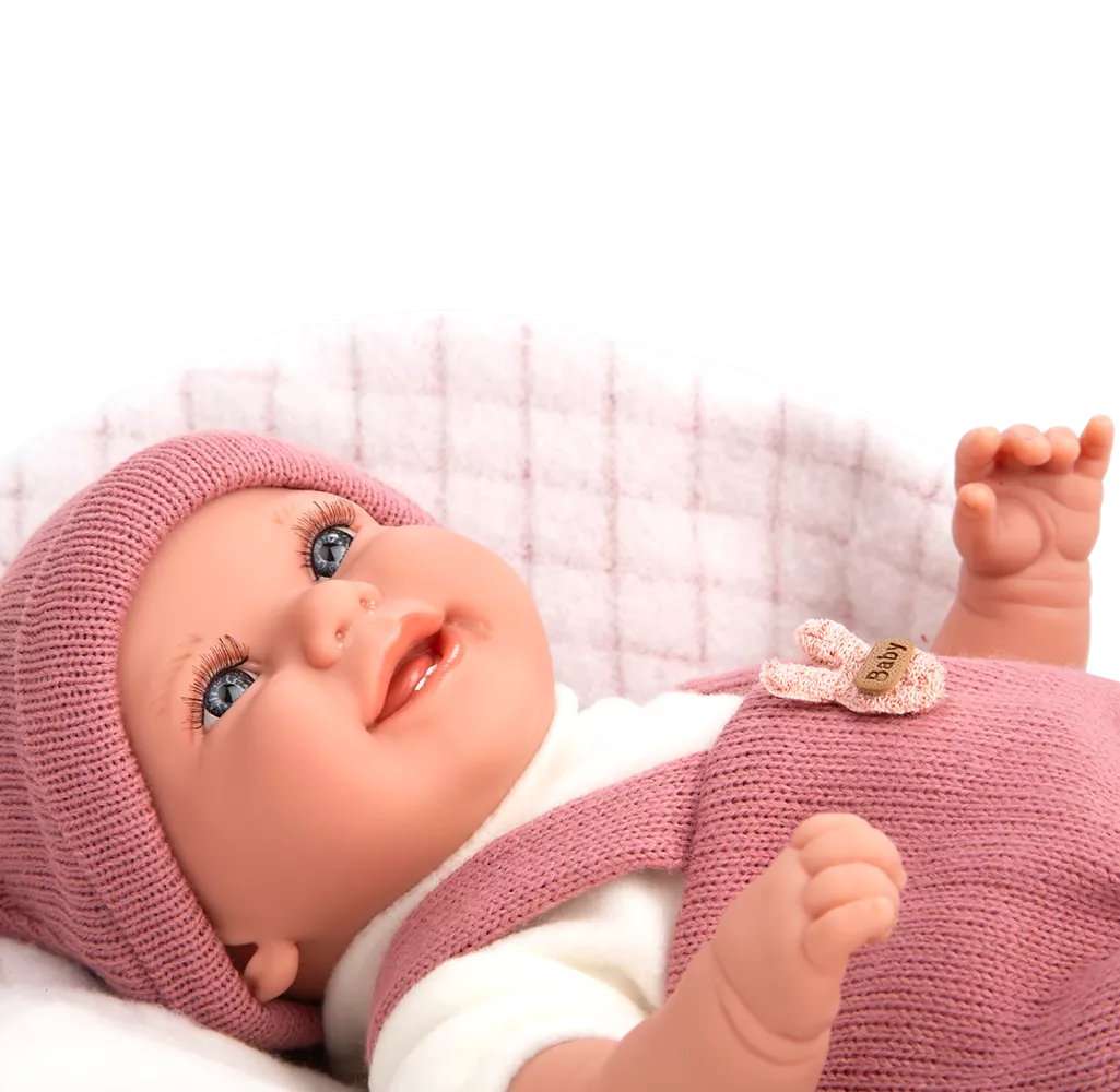 Arias kūdikėlis su rožine mova, 35 cm