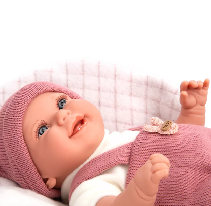 Arias kūdikėlis su rožine mova, 35 cm