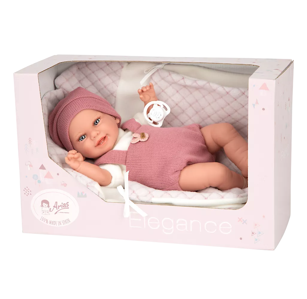 Arias kūdikėlis su rožine mova, 35 cm