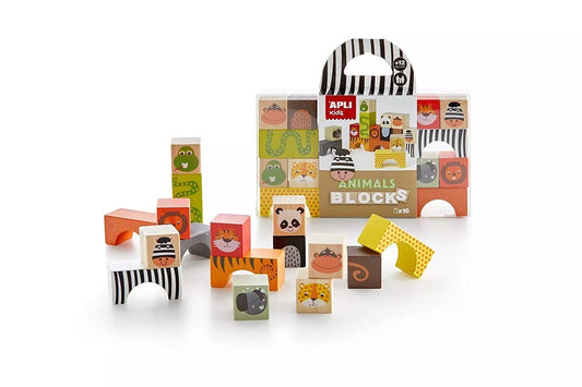 APLI Medinės kaladėlės „Gyvūnai“