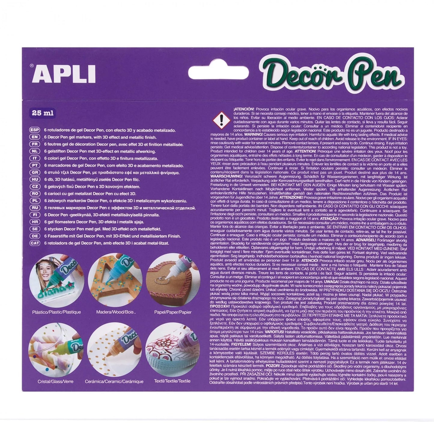 Apli Kids dekoravimo rašikliai Metallic (6 vnt.)