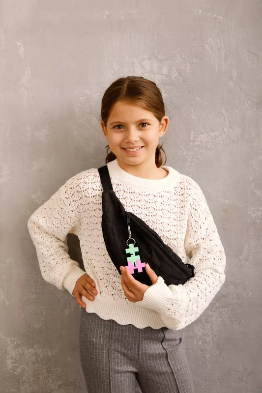 Plus Plus HEXEL DUO raktų pakabukas, mėtinė/violetinė