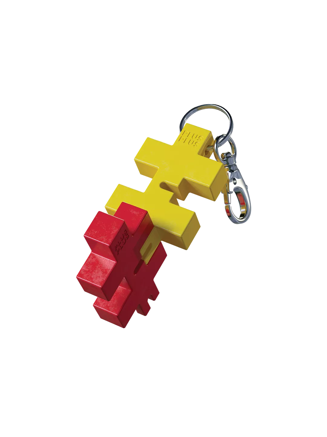 Plus Plus HEXEL DUO raktų pakabukas, geltona/raudona