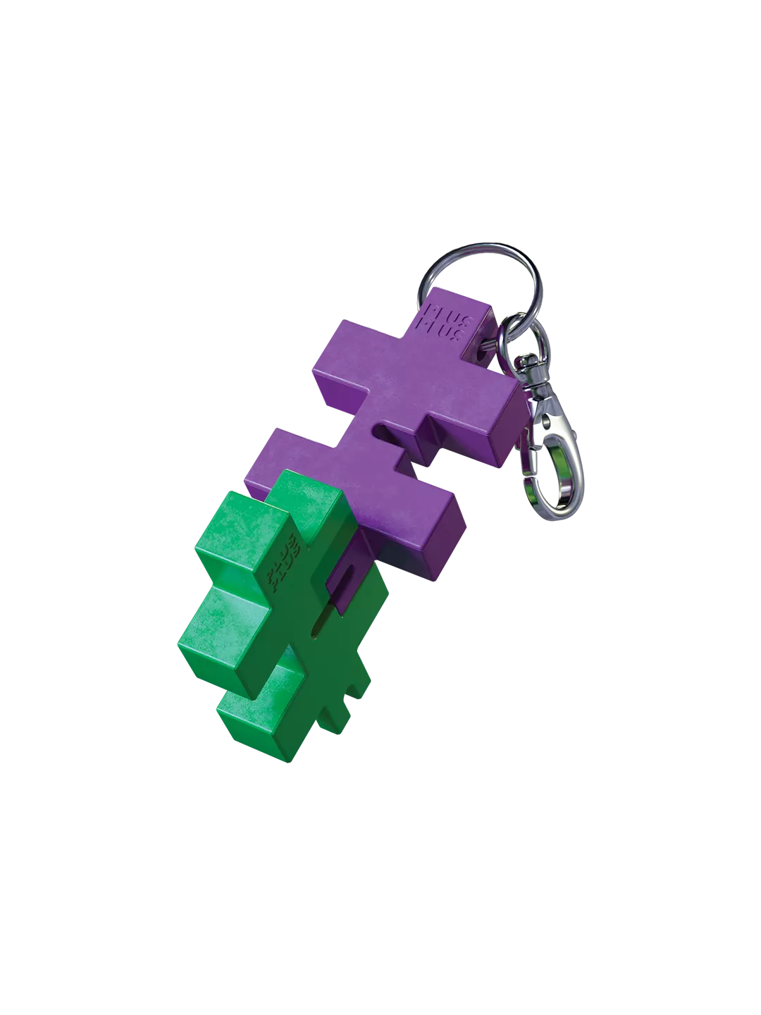 Plus Plus HEXEL DUO raktų pakabukas, violetinė/žalio obuolio