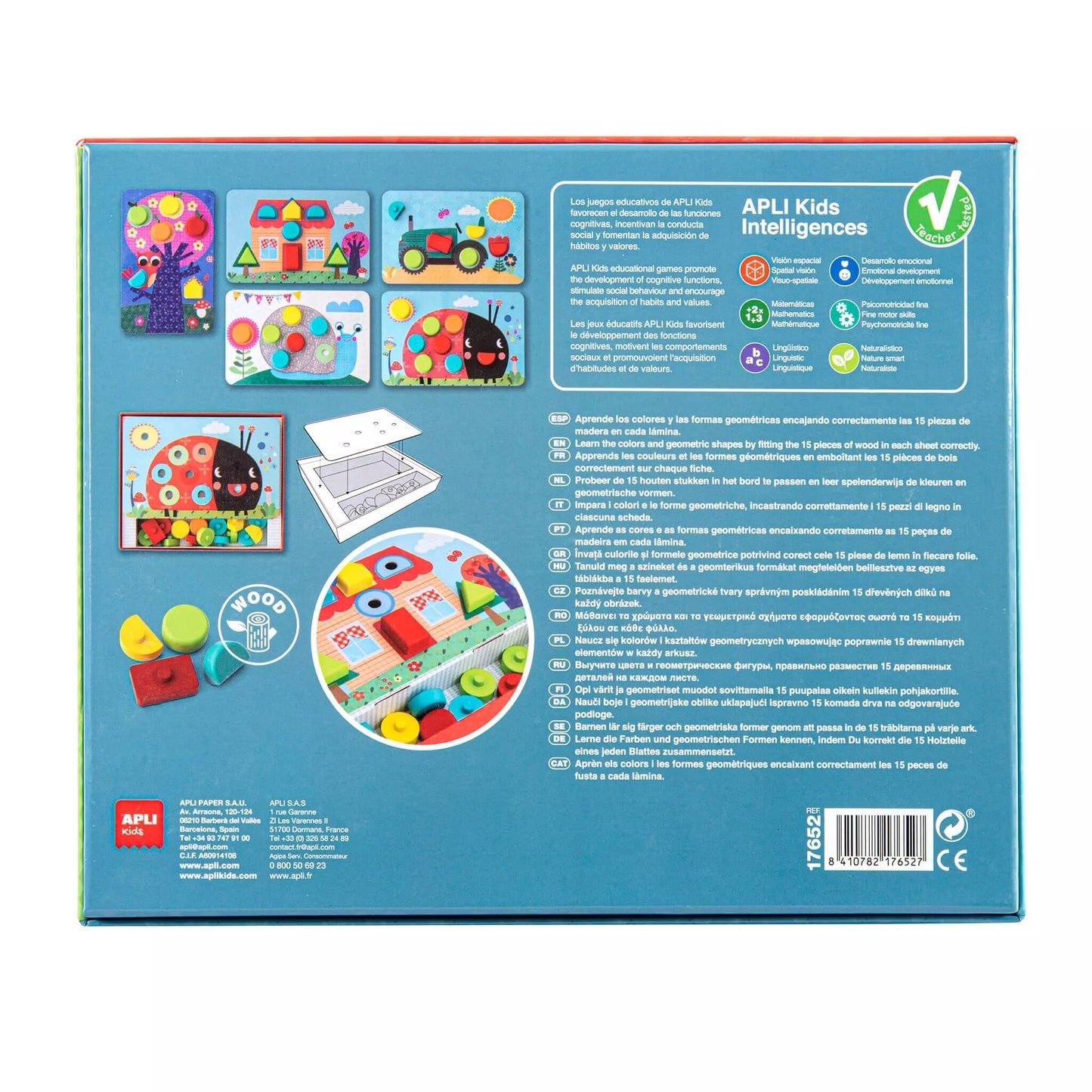 Mokomasis žaidimas-dėlionė „Mano pirmoji medinė mozaika“