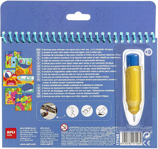 Spalvinimo knygelė „Vandenynas“ su vandens pieštuku