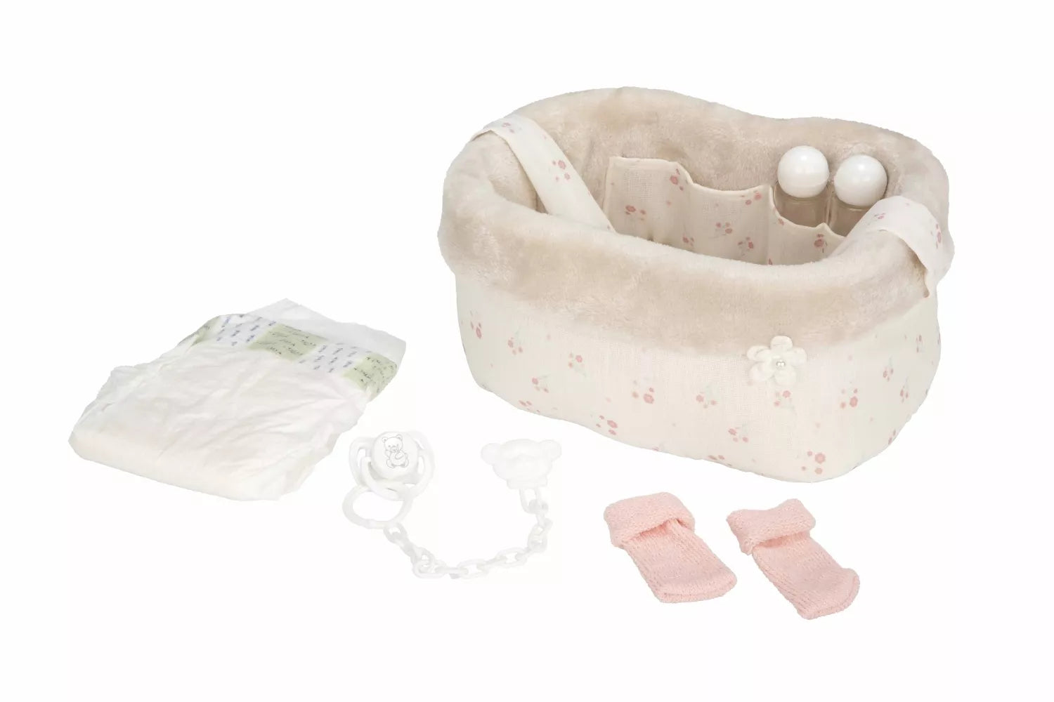 Arias lėlės kūdikio lauknešėlis su gėlytėmis