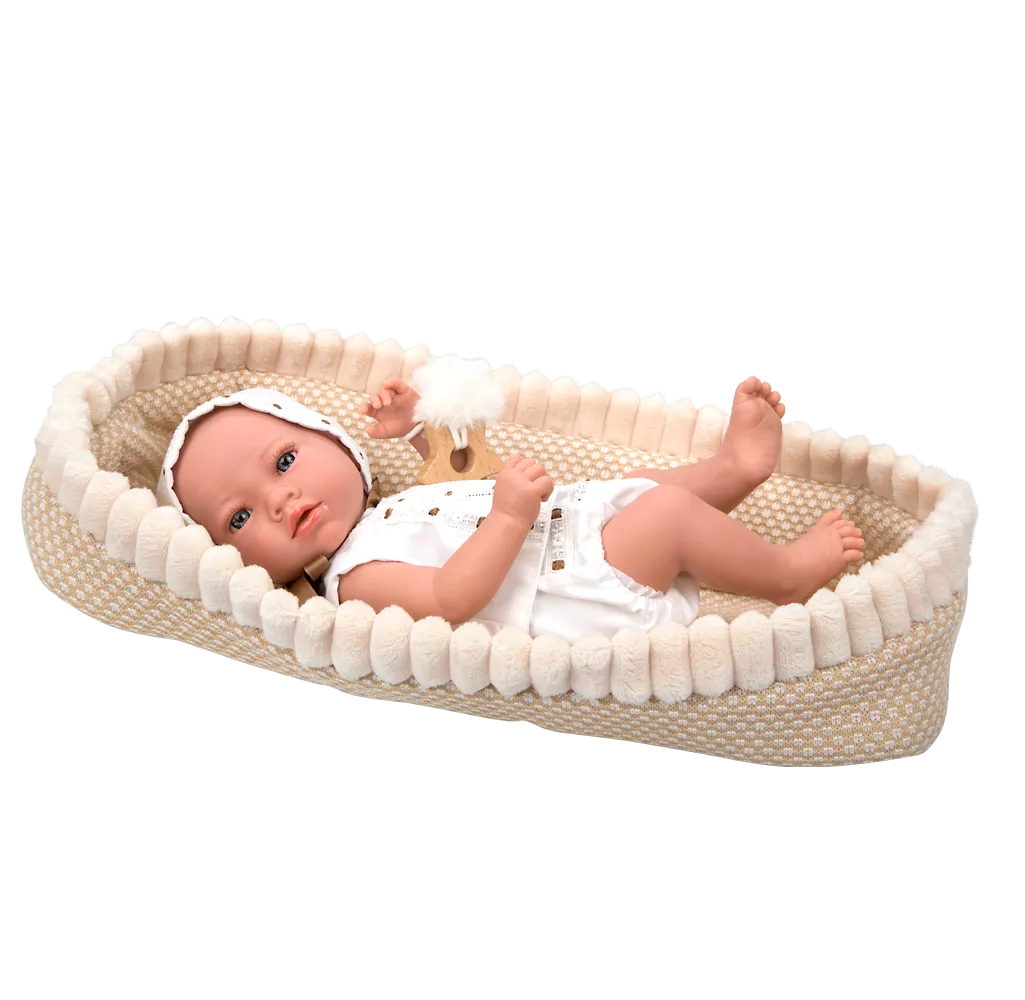 Arias kūdikėlis, mergaitė su rudu lopšeliu, 38 cm