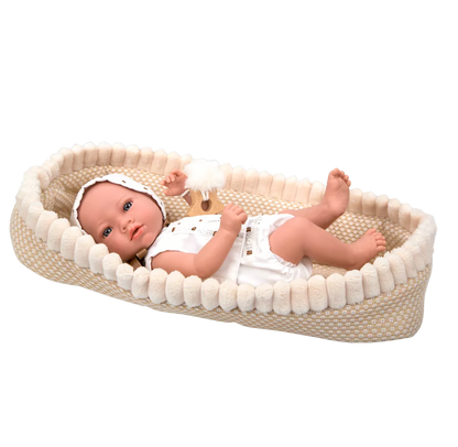 Arias kūdikėlis, mergaitė su rudu lopšeliu, 38 cm