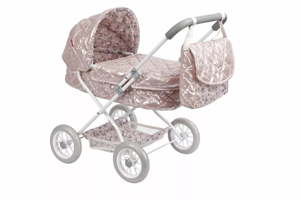 Arias lėlės kūdikio vežimėlis, blizgantis, 55 cm