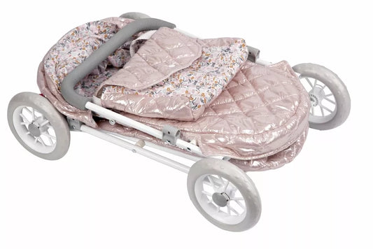 Arias lėlės kūdikio vežimėlis, blizgantis, 55 cm