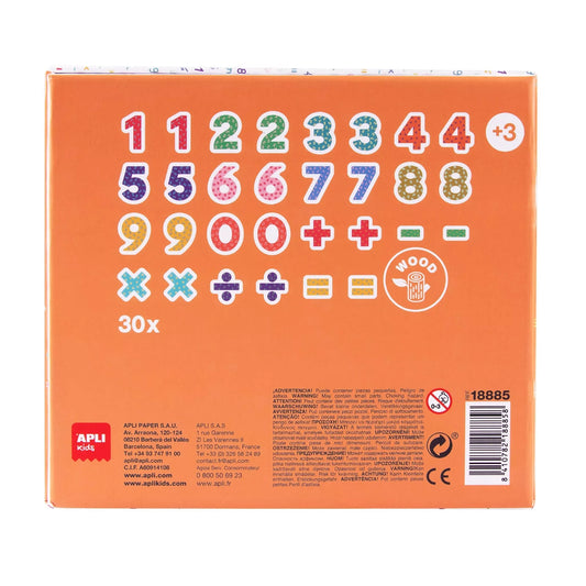 Wooden Magnetic Numbers Learning Set