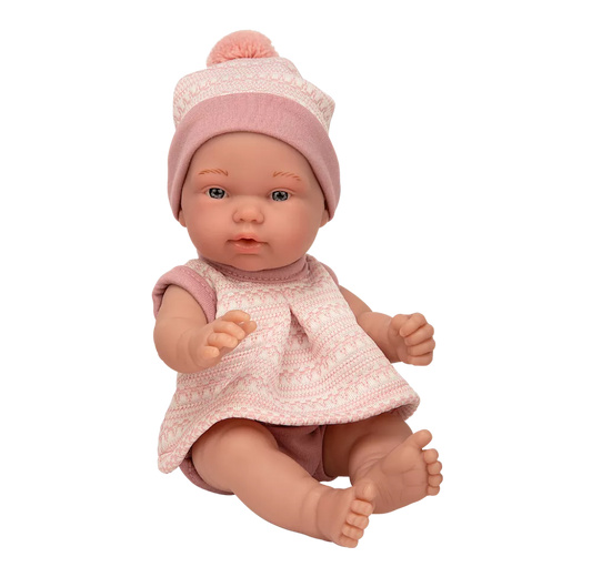 Elegantiški kūdikėliai su kepurėmis, 26 cm