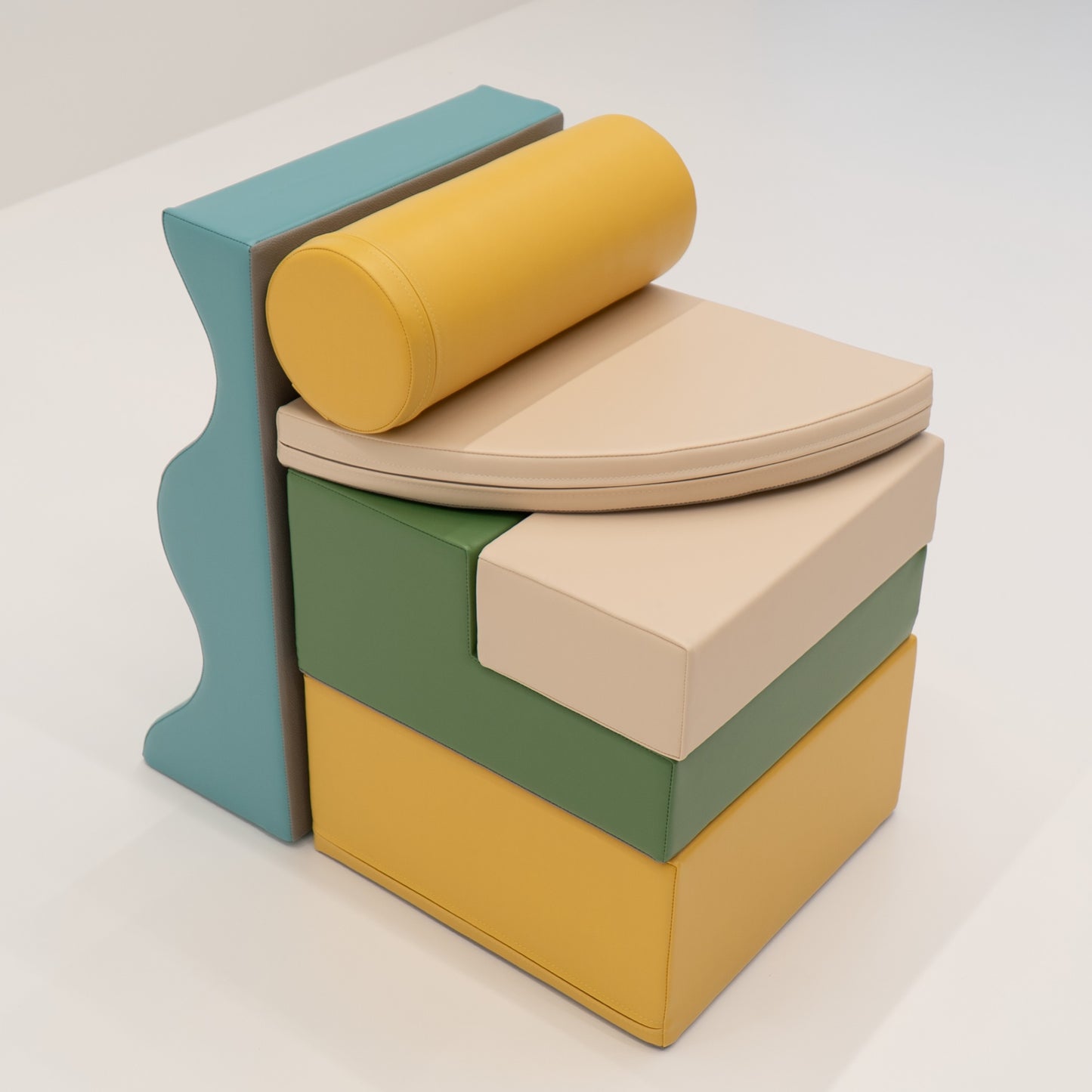 Soft Play 6 Foam Block Set - Pastel Turquoise Explorer