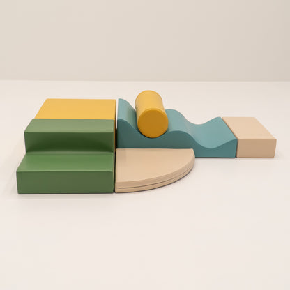 Soft Play 6 Foam Block Set - Pastel Turquoise Explorer
