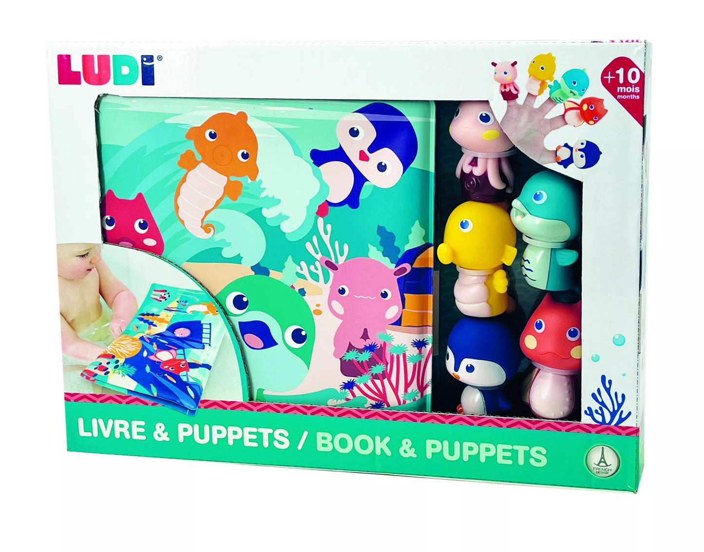 LUDI maudymosi knygelė su pirščiukų žaidimu