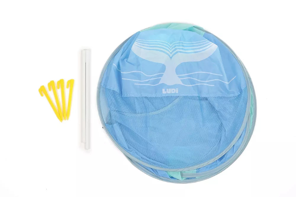 LUDI palapinė-užuovėja-baseinas, mėlynas, 10 mėn.+