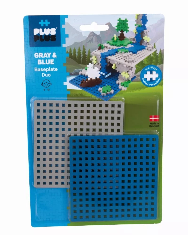 Plus Plus konstruktoriaus pagrindas, mėlyna ir pilka, 2 vnt.