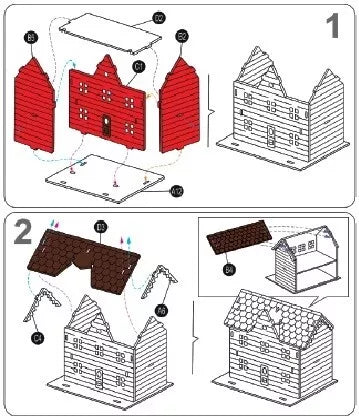 Kūrybinis rinkinys PETIT ARCHITECTE Skandinavijos namai