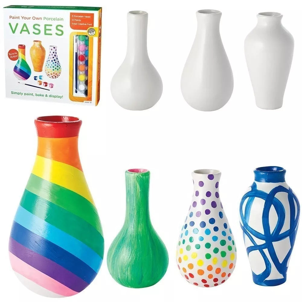 Kūrybinis rinkinys „Paint Your Own Porcelain Vases“