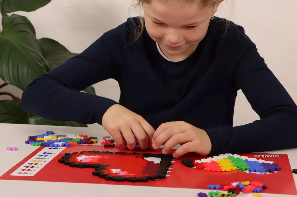 Plus Plus dėlionė pagal skaičius ŠIRDELĖS, 250 det.