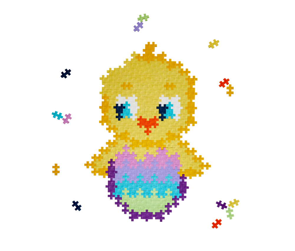 Plus Plus dėlionė pagal skaičius VIŠČIUKAS, 250 det.