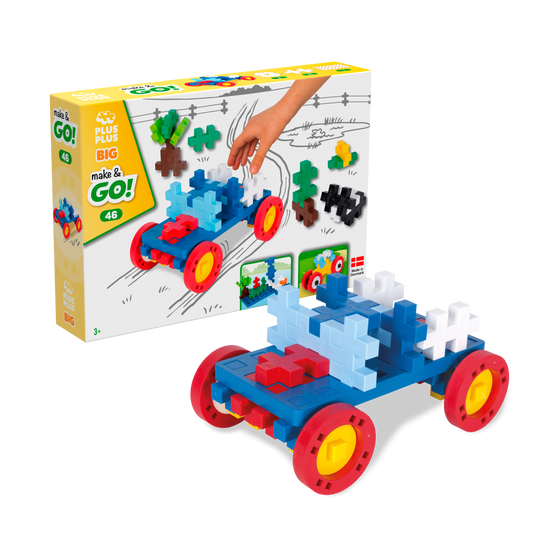 Plus Plus konstruktorius DIDELĖS detalės Statyk ir važiuok 46