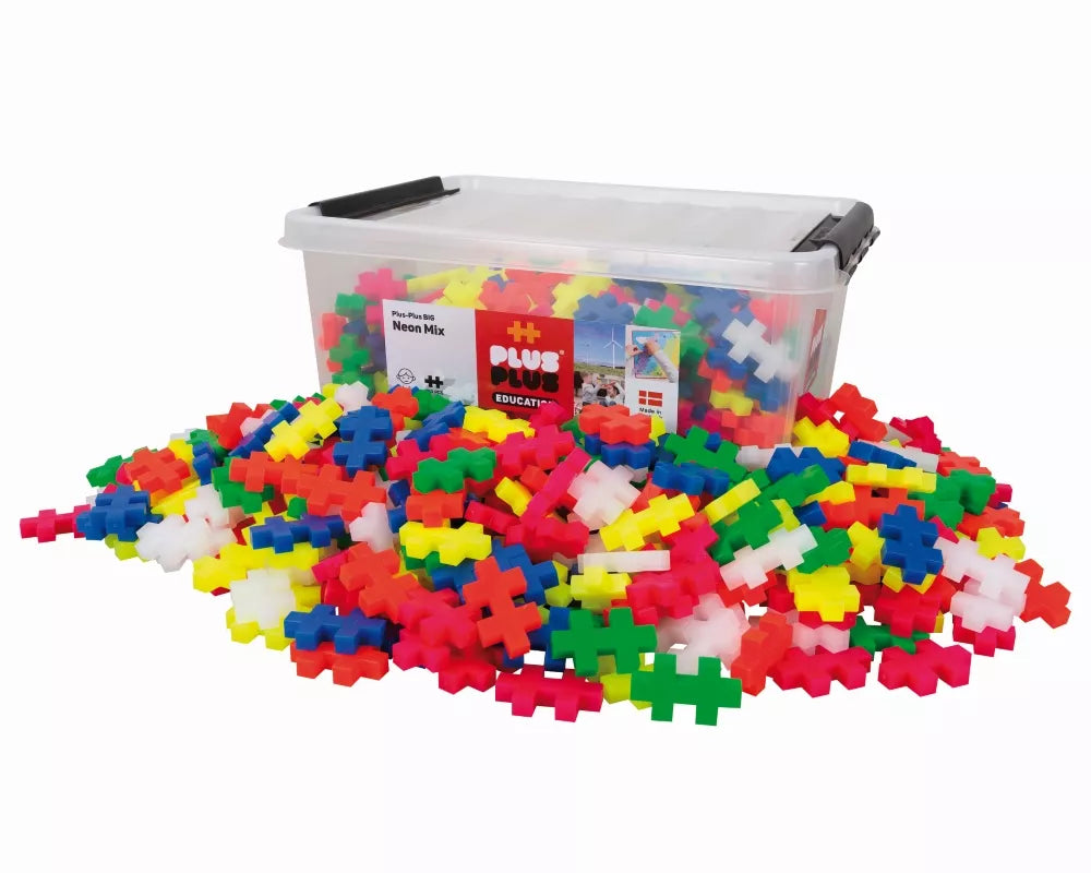 Plus Plus konstruktorius, DIDELĖS, neoninės 400 det.