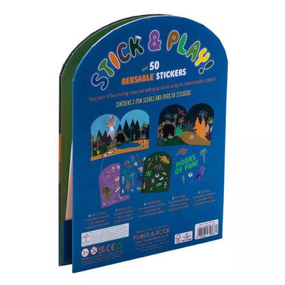 Rinkinys su daugkartiniais lipdukais, Dinozaurai