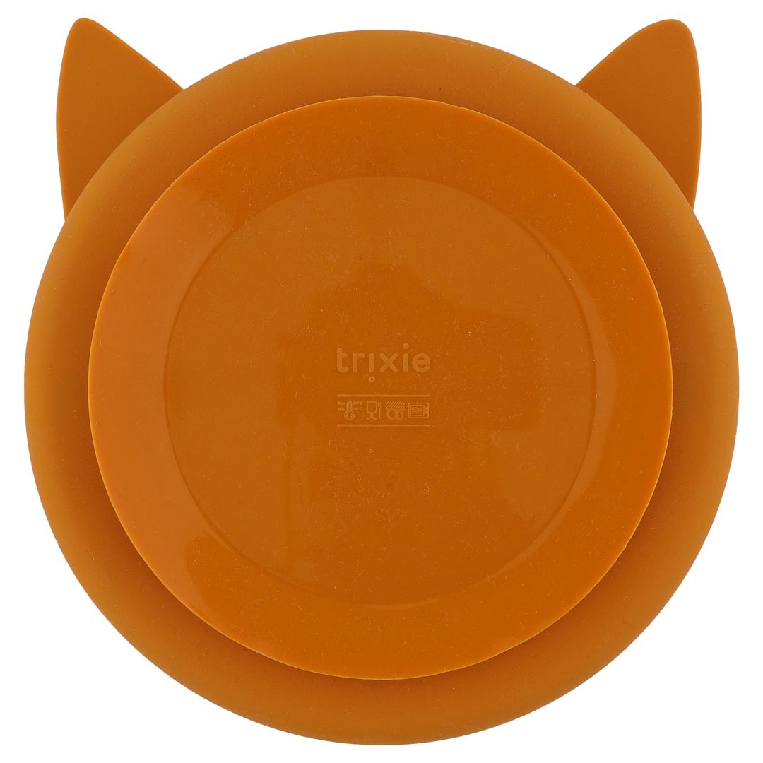 Silicone Divided Suction Plate for Kids - Mr. Fox