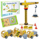Wooden Construction Site With Vehicles